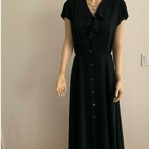 Beautiful Ralph Lauren 100% Silk black dress 4